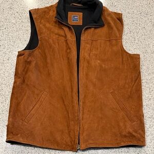 Men's 100% Leather Vest Size Large T. Harris London